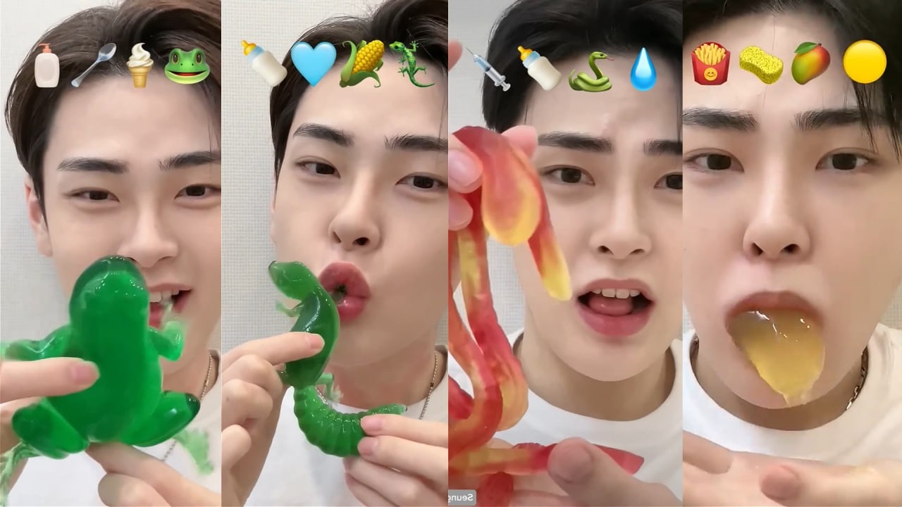 ASMR SATISFYING EMOJI FOOD MUKBANG 🌈 Most Relaxing Eating Sounds Compilation #18