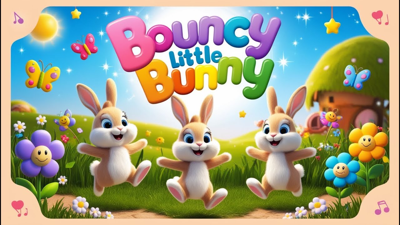 Bouncy Little Bunny|#ToddlerSongs#LearningWithFun#CuteBunny#RhymesForBabies#kidslearning