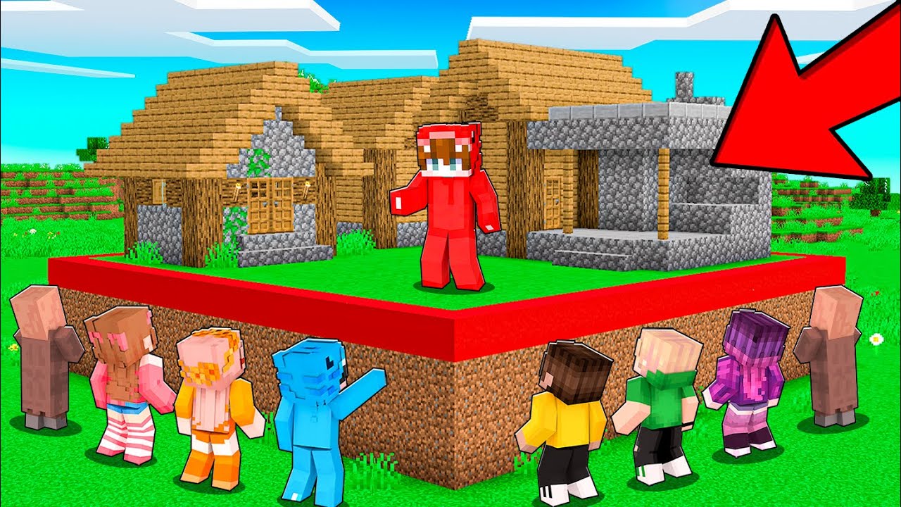 Mi Amigo DIVIDE LA ALDEA en un CUADRADO en Minecraft!