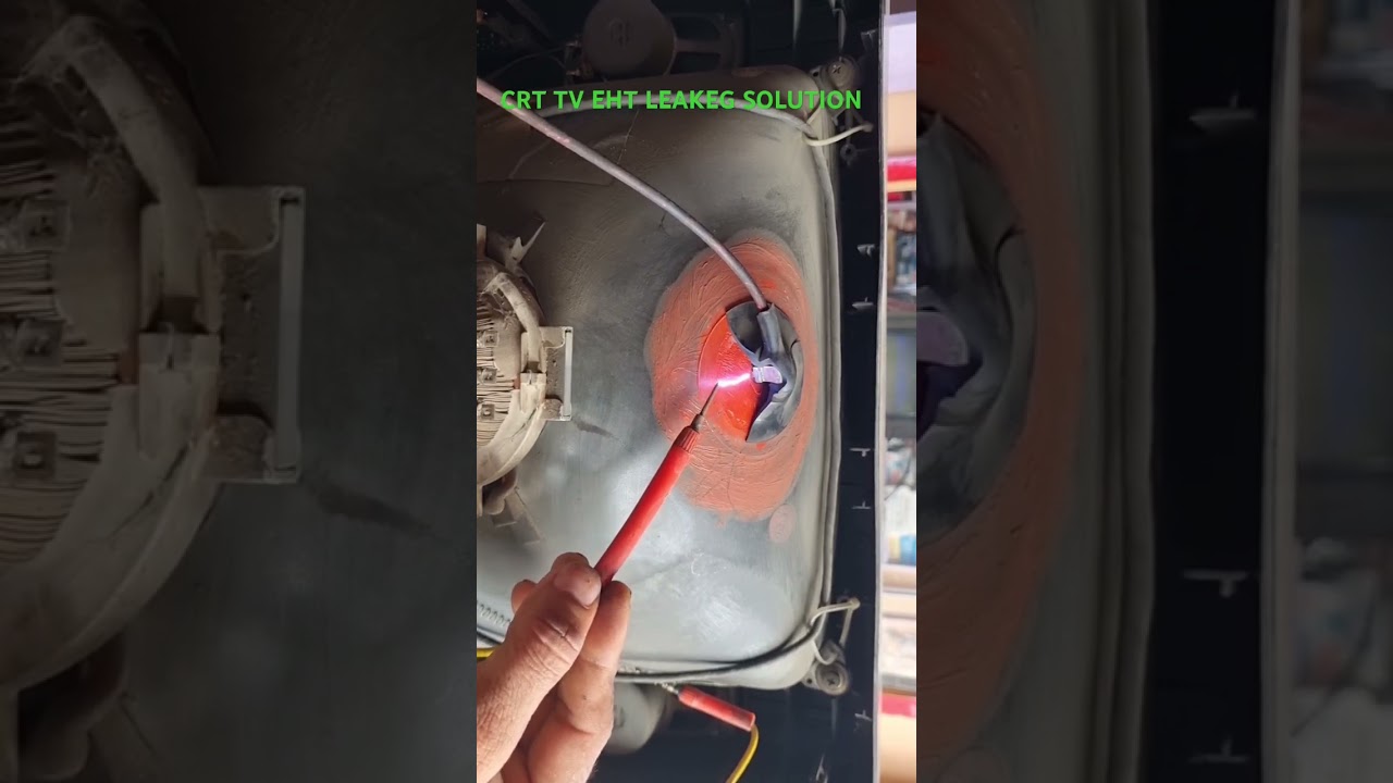 OLD CRT TV EHT LEAKEGE & SPARKING PROBLEM SOLUTION // CRT TV REPAIR // TV REPAIRING // SHORTS #viral