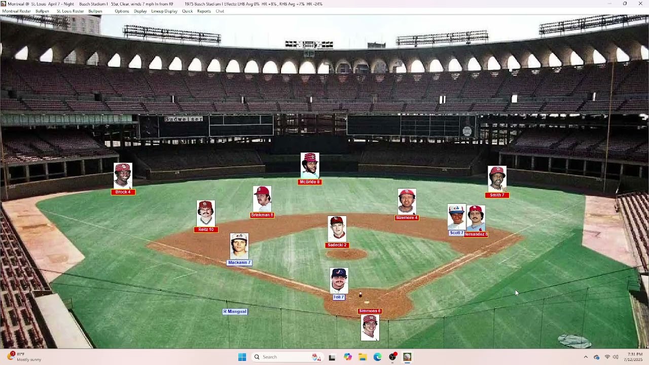 Action PC baseball 4-7-75 Montreal at St. Louis