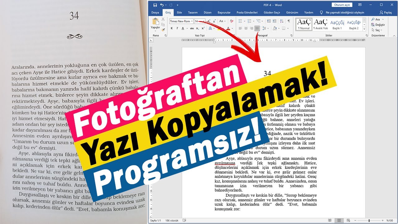 Fotoğraftan Yazı Kopyalamak | Fotoğraftaki Yazıyı Metne &Ccedil;evirme | Programsız!