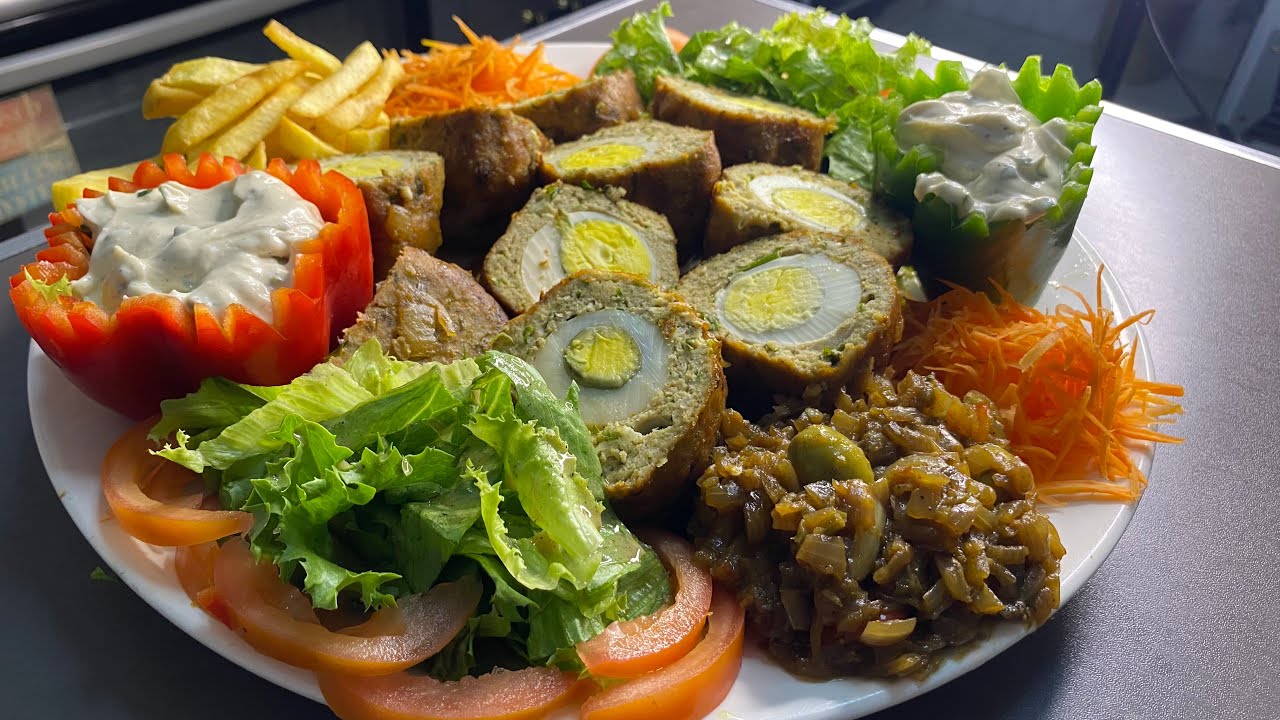 Farci de poisson avec oeuf sauce oignons mayonnaise saf sap