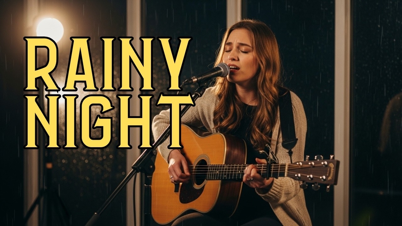 Rainy Window Acoustic Slow Rock | Emotional Female Guitar Session