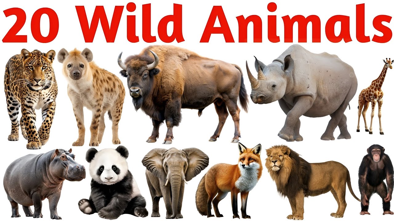 जंगली जानवरों के नाम | Wild Animals for Kids 🦁🐘 Wild Animals | जंगली जानवर | Kids Learning Video