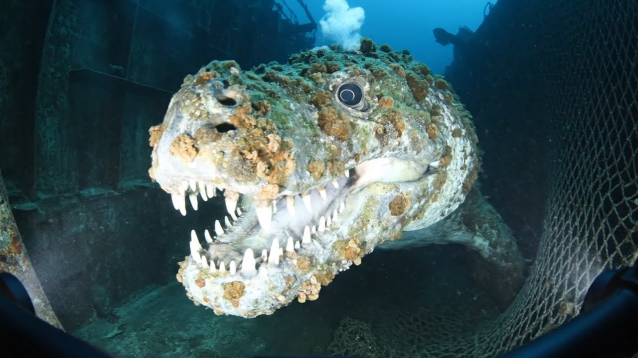 沈没軍艦の奥で発見された“巨大コンテナと異常生物”｜深海探索映像