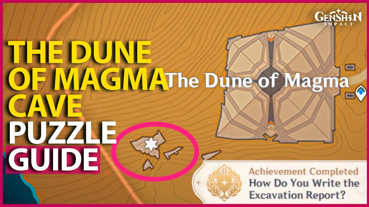 The Dune of Magma Cave Puzzle Guide (3 Chests, Aсhievement, Dendroculus) Sumeru Genshin Impact 3.1