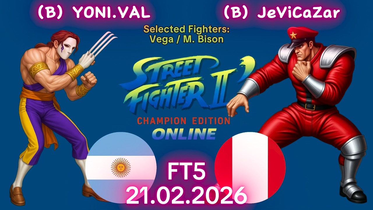YONI.VAL VS. JeViCaZar - ONLINE MATCH! - Street Fighter II' Champion Edition - FT5 - 21.02.2026