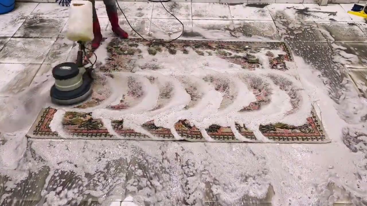 Time lapse carpet cleaning asmr video 