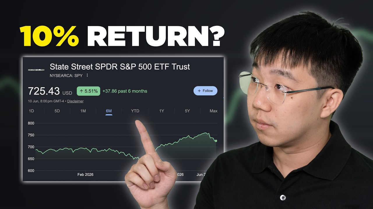 Доходность S&P 500 в 10% практически никогда не достигается на практике...