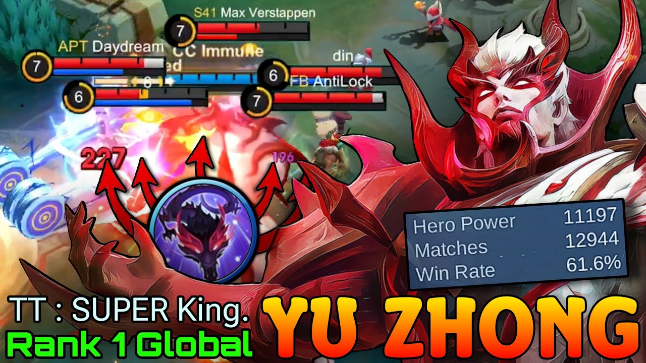 Big Monster Yu Zhong 12,900+ Matches - Top 1 Global Yu Zhong by TT : SUPER King. - Mobile Legends 