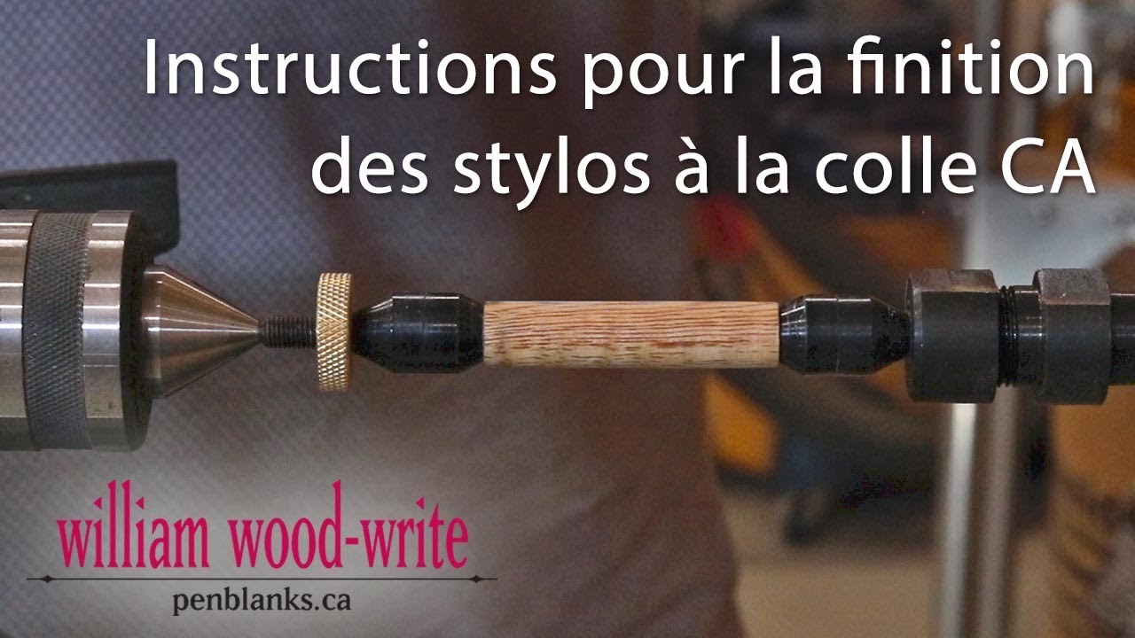 La finition des stylo à la colle CA
