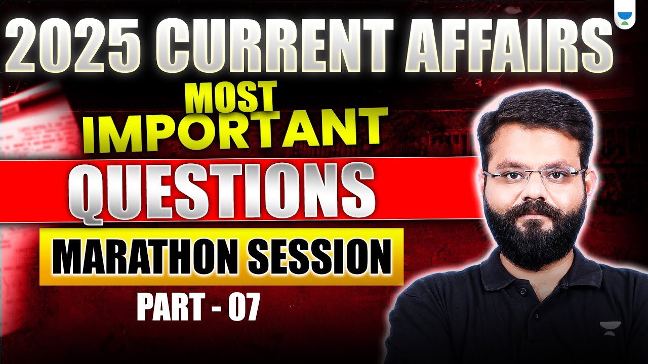 2025 Current Affairs Most Important Questions - 7 | SSC JE, RRB JE, OSSC JE | Amit Vijay