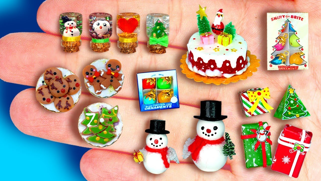 38 EASY DIY MINIATURE IDEAS FOR DOLLHOUSE BARBIE ~ CHRISTMAS FESTIVAL
