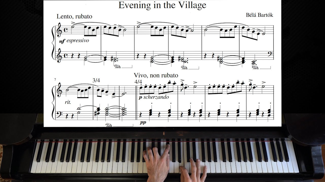 Béla Bartók - An Evening in the Village | Piano with Sheet Music