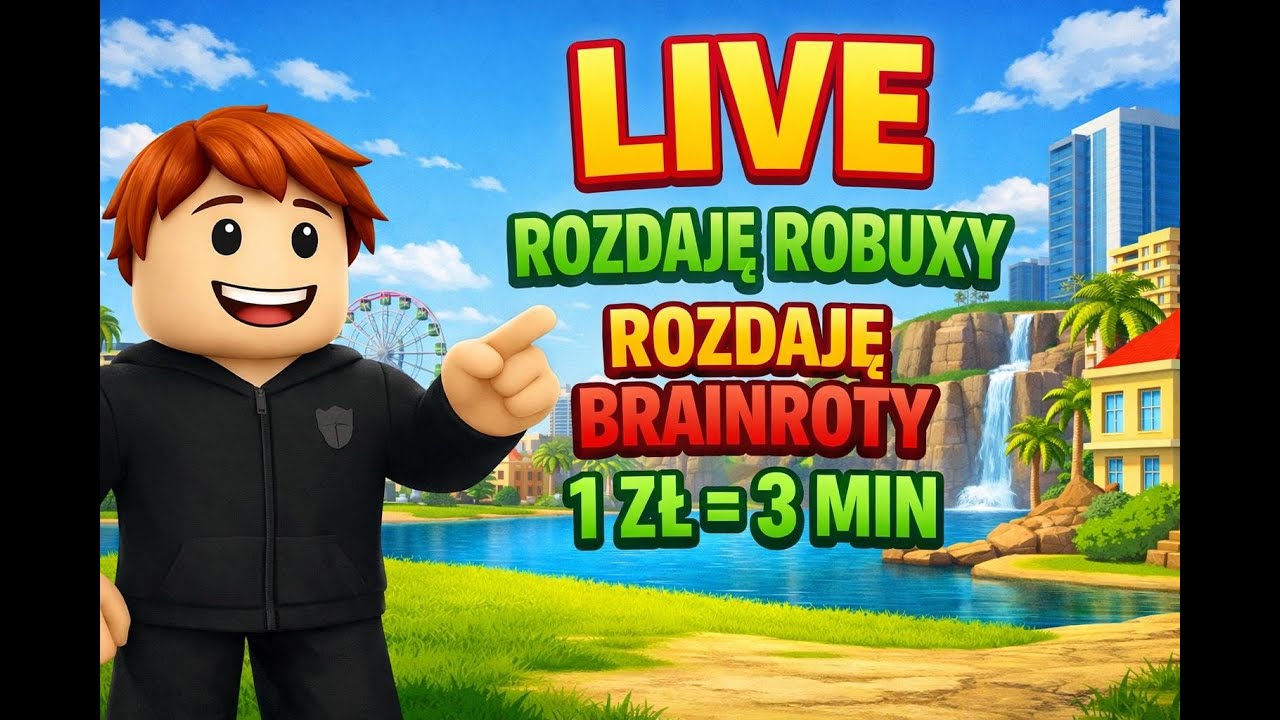 🥳ROZDAJE BRAINROTY I ROBUX🎁1ZŁ = 3MIN🥳PROMUJE KANAŁY👻GRAMY w ROBLOX z WIDZAMI🟠#roblox #robloxtemat