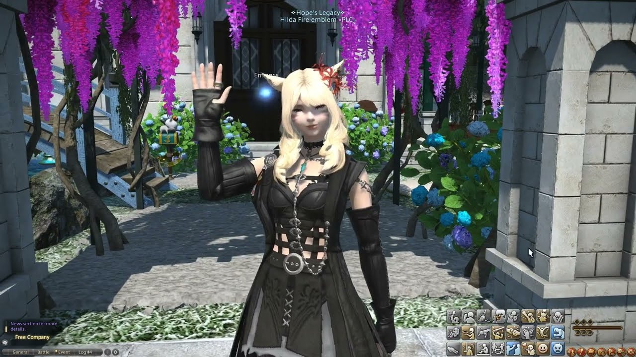 FFXIV Housing || Modern Eastern Medium Home Walkthrough Gaming Room, Kitchen, Indoor Garden