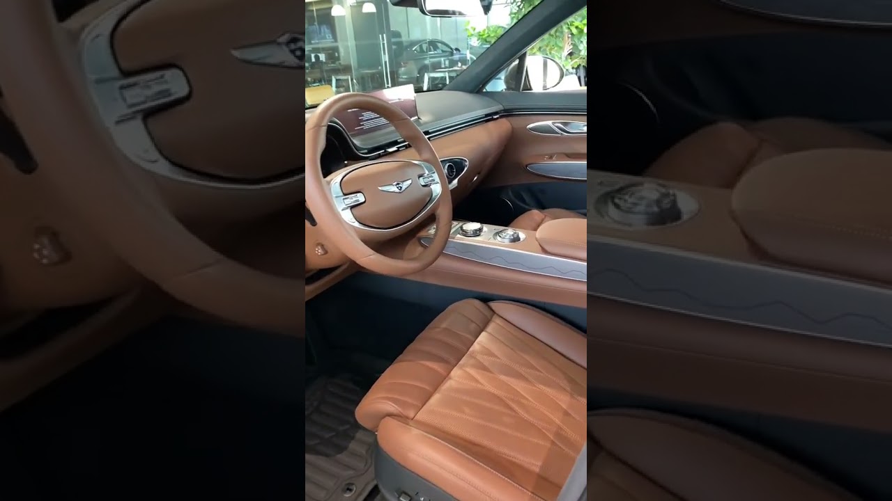 Check out the stunning earth brown interior of the GV70! 😍✨#genesis  #luxury #luxurycars #gv70
