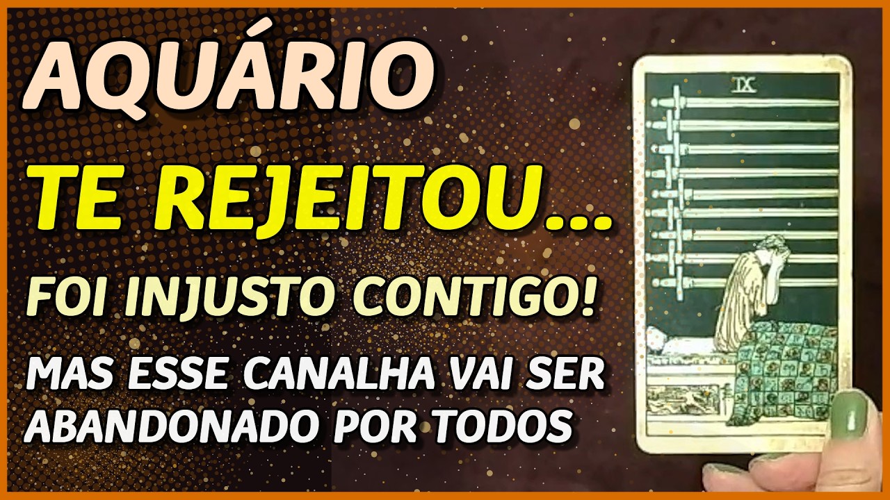 AQUÁRIO ♒️ //⚡️ ESSA PESSOA VAI PAGAR! ⚡️😈- ESSE CANALHA VAI SER ABANDONADO POR TODOS! 🙏⚖️
