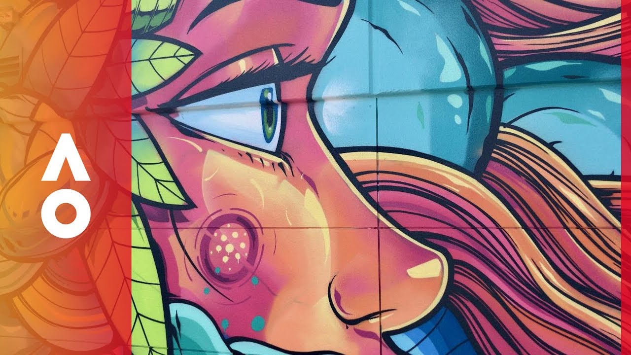 Street art at AO18 from Sofles | Australian Open 2018