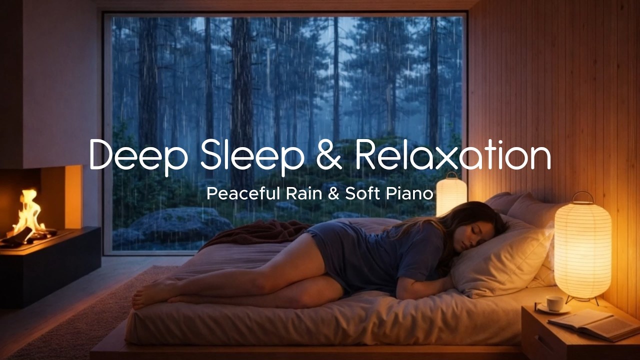 Fall Asleep Fast with Peaceful Rain and Piano 🎹 Relaxing Sleep Music for Insomnia & Anxiety Relief