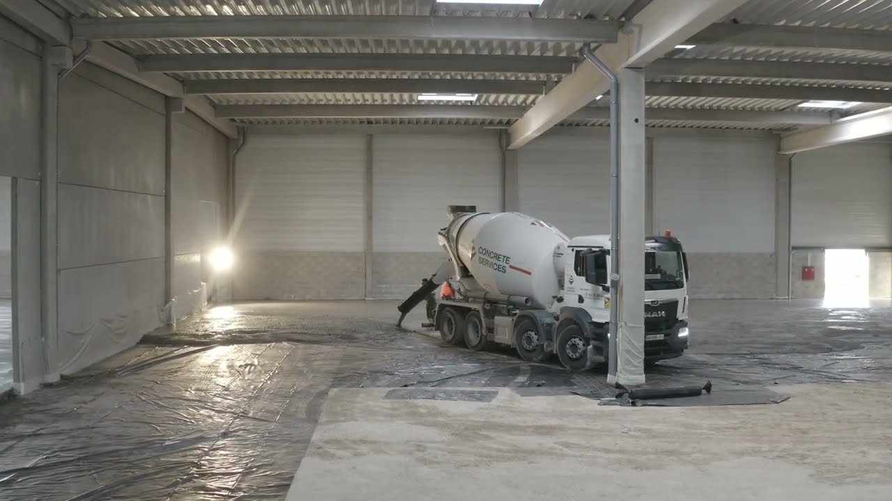 Dallage industriel pour un b&acirc;timent de stockage