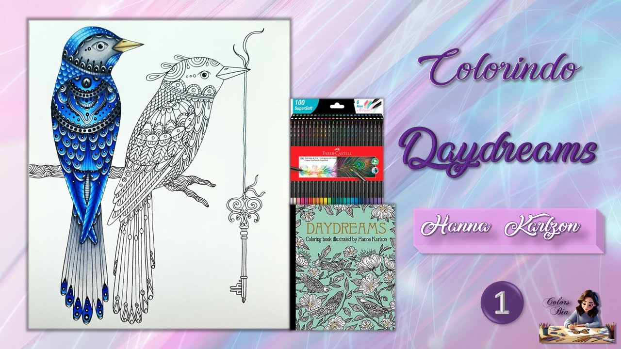 Colorindo Daydreams by Hanna Karlzon com Super Soft - Parte 1