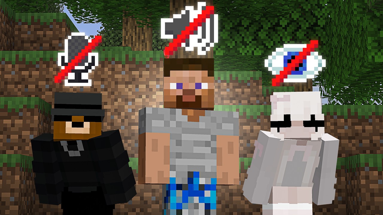 Minecraft, But We're Blind Deaf and Mute