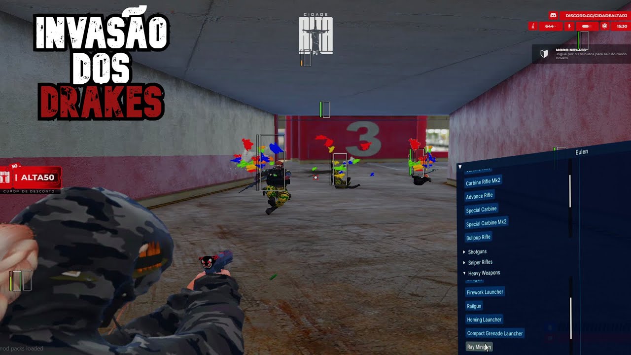 OS DRAKES INVADIU AS CIDADES DO GTA RP COM MOD MENU