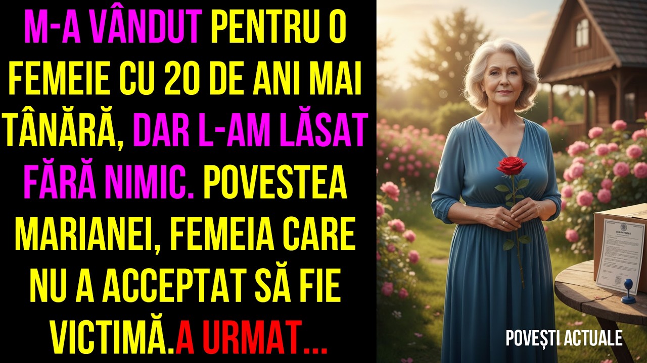 M-a vândut pentru o femeie cu 20 de ani mai tânără, dar l-am lăsat fără nimic a urmat...