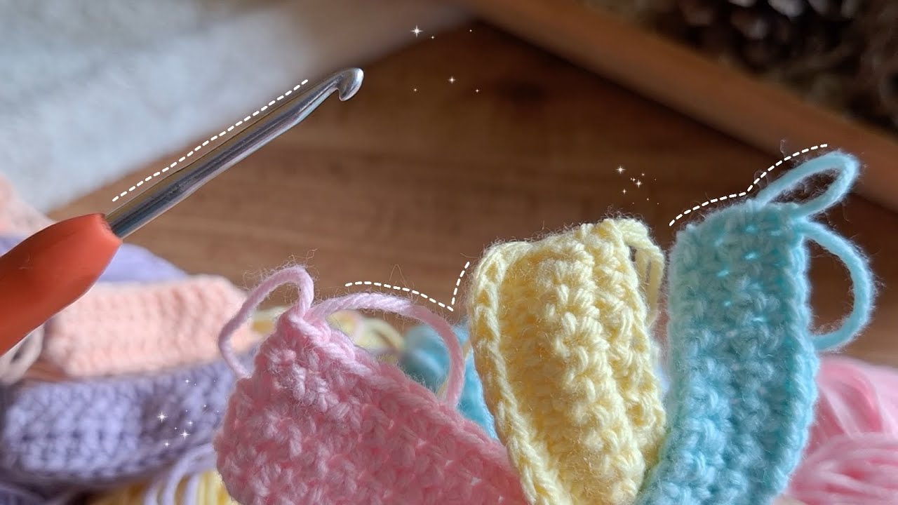 PUNTOS BÁSICOS A CROCHET 🧶 te enseño a tejer ✨️