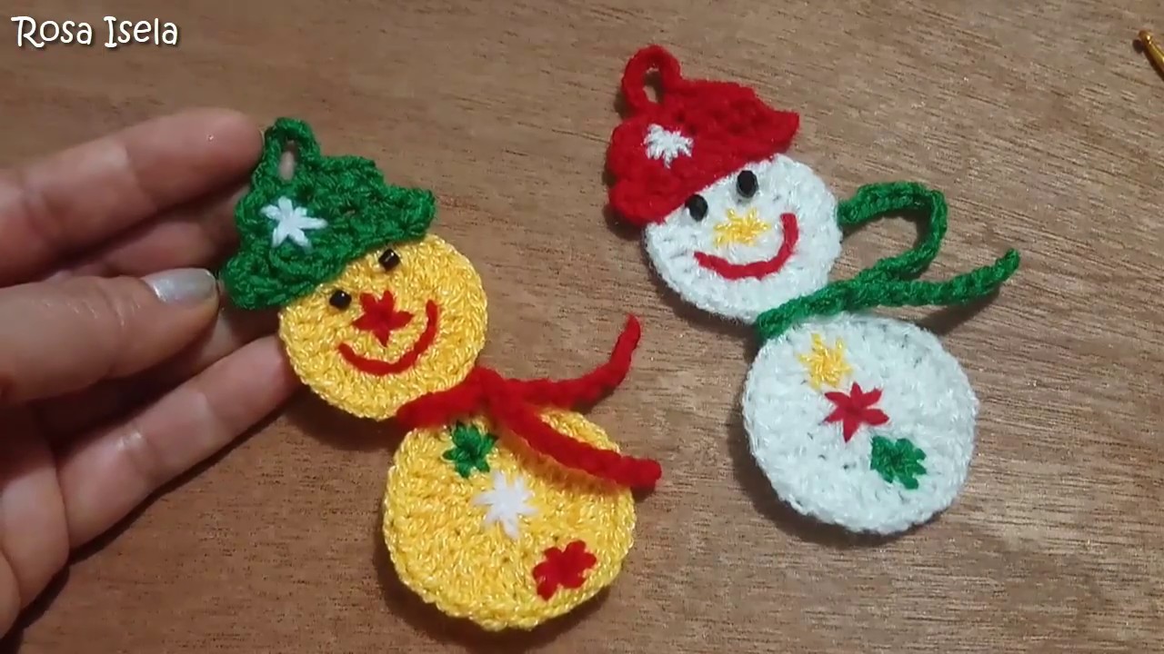 Muñequito de nieve tejidos
