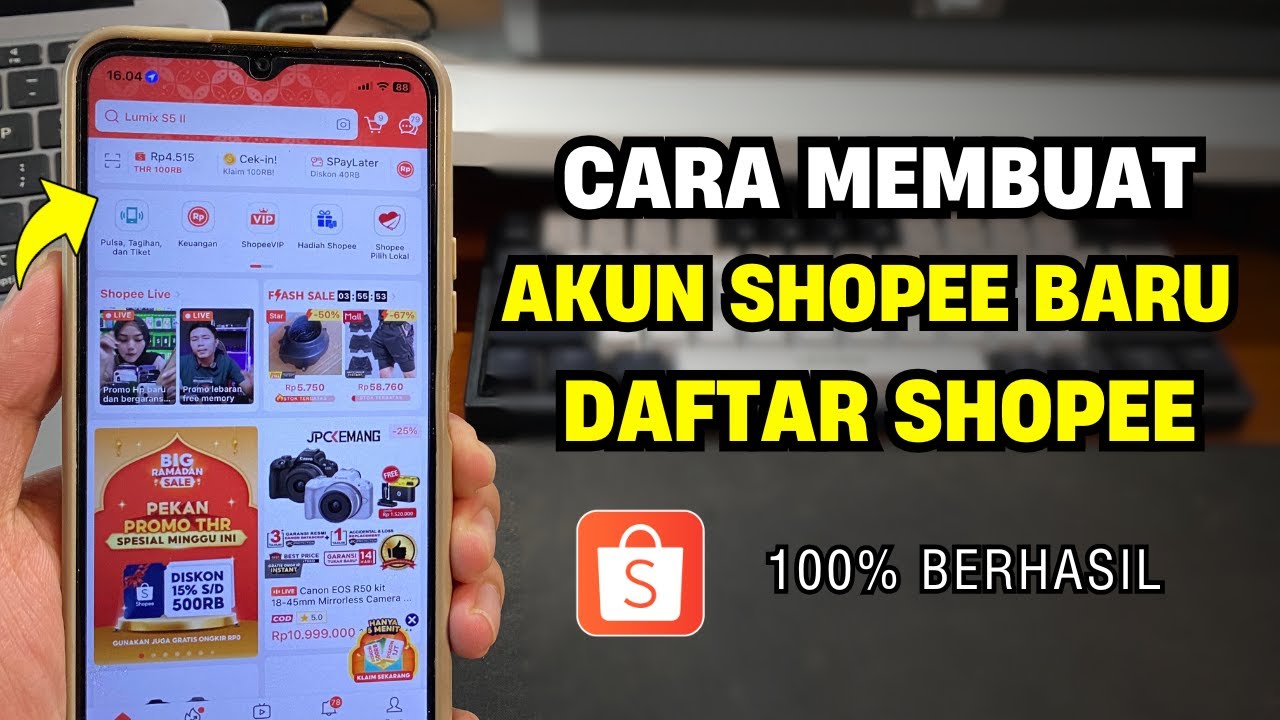 Cara Membuat Akun Shopee Baru - Daftar Akun Shopee