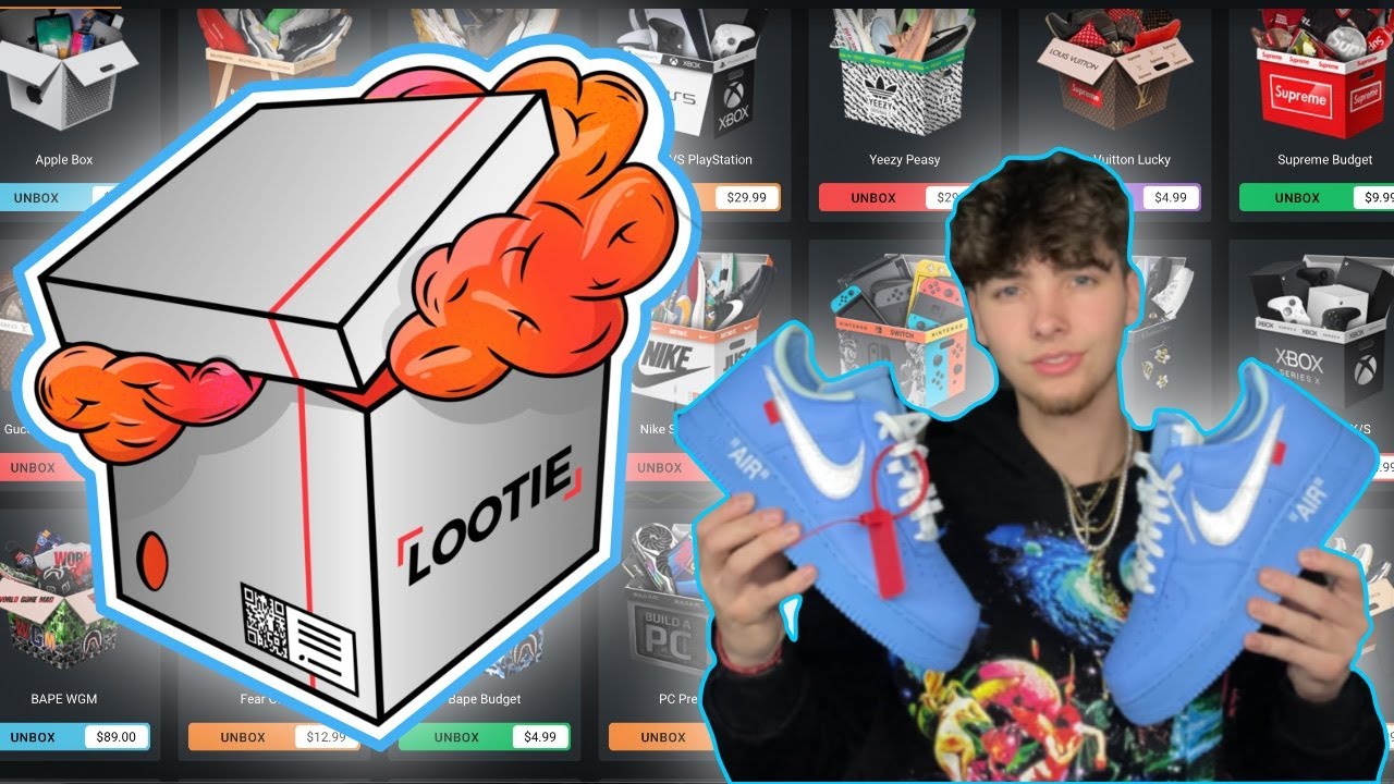$1400 Lootie Mystery Box Opening! - Pulled OFF-WHITE Air Force 1's 😱🤯