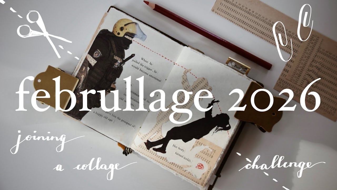 I'm joining a collage challenge • On the history of illustrated poem • Februllage • Collage with me