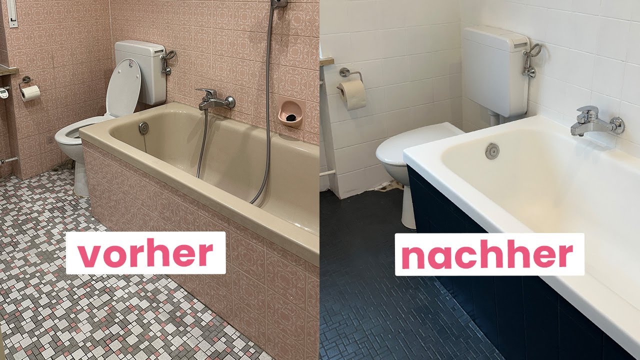 EASY Badezimmer Makeover – Aus Alt mach Neu mit Fliesenfarbe!