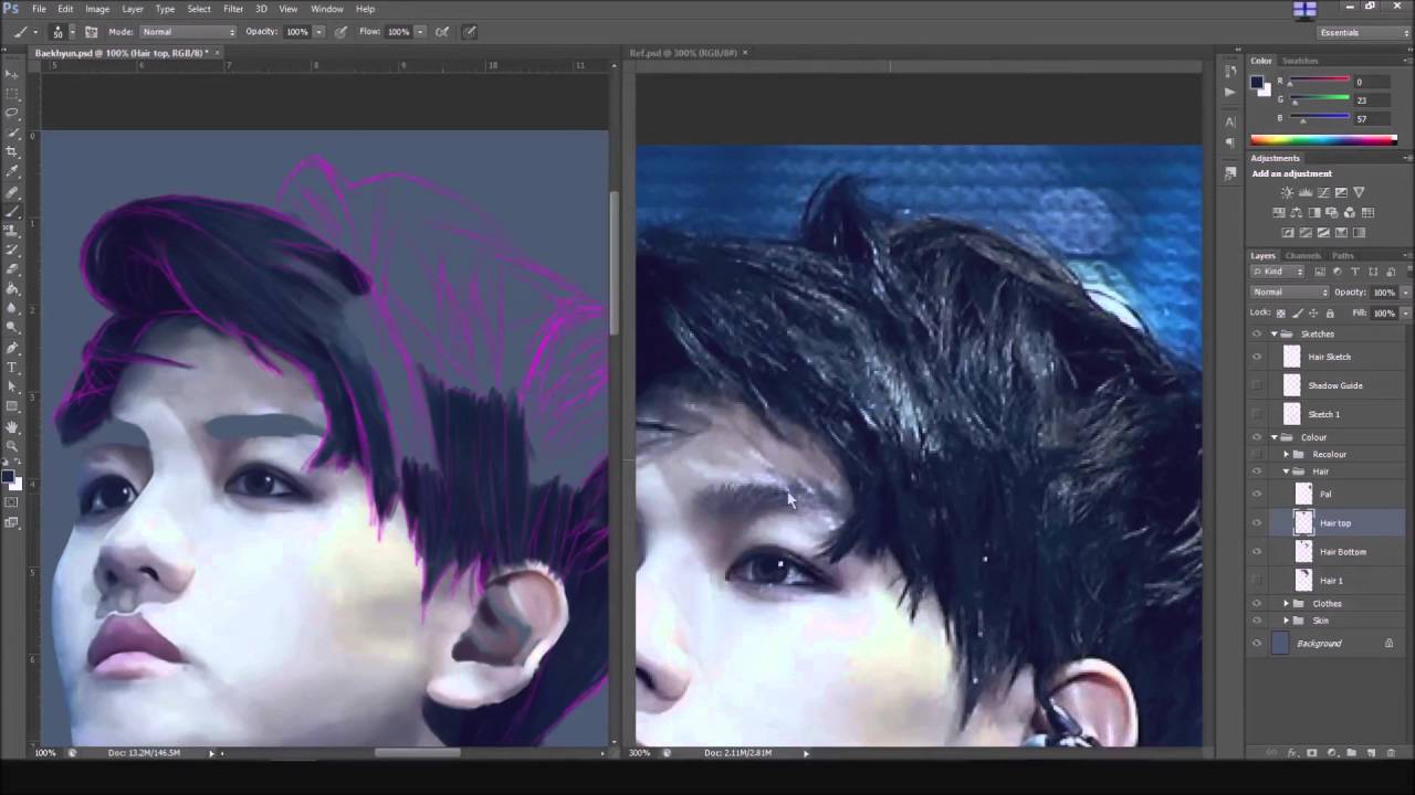 EXO's Baekhyun - K-Pop Speedpaint