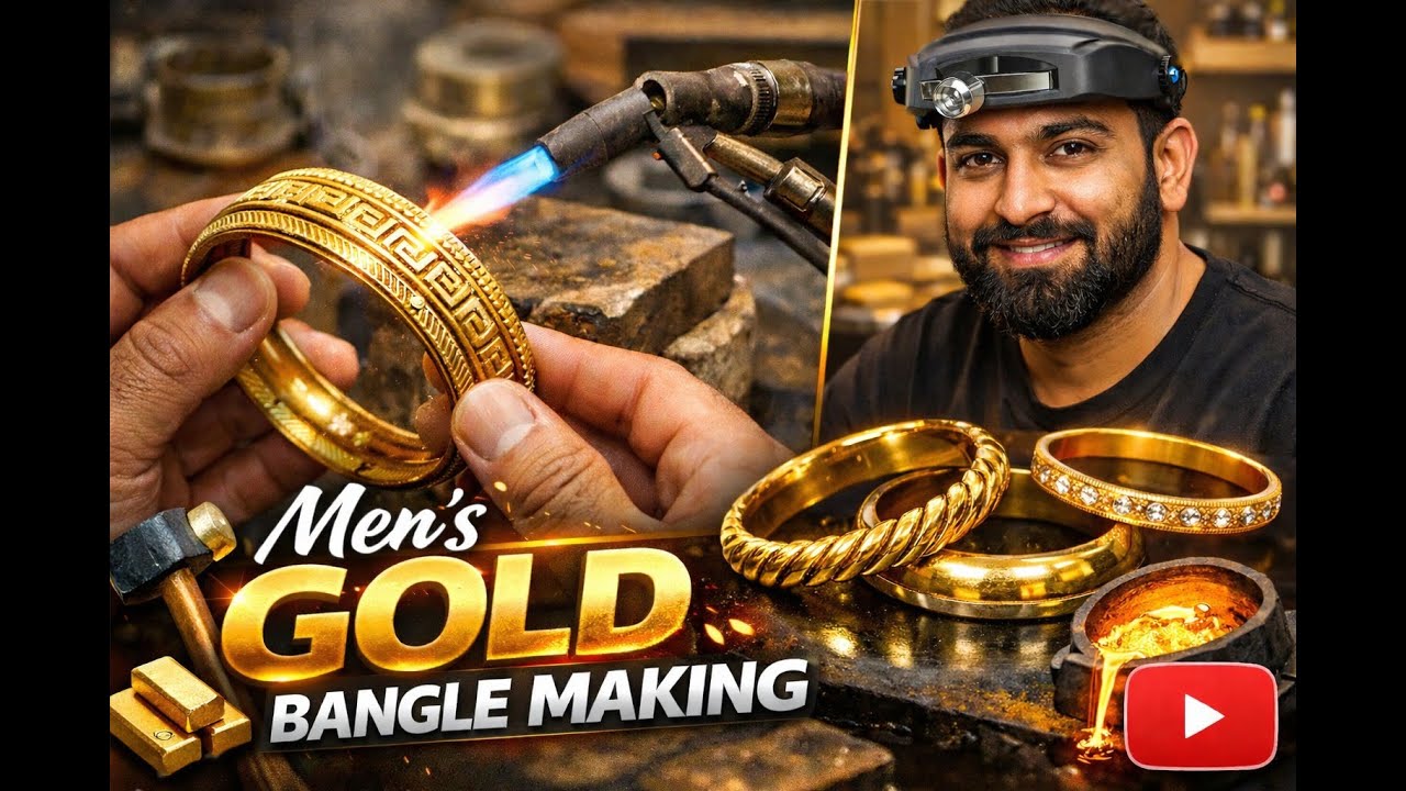 Gold Bangle Making From Start to Finish | Jewelry Factory
