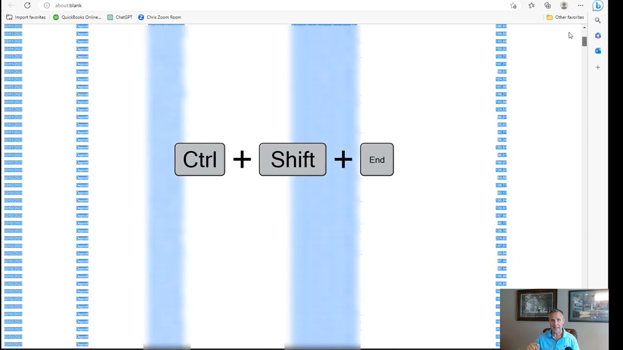 Export QBO Reconciliation Page
