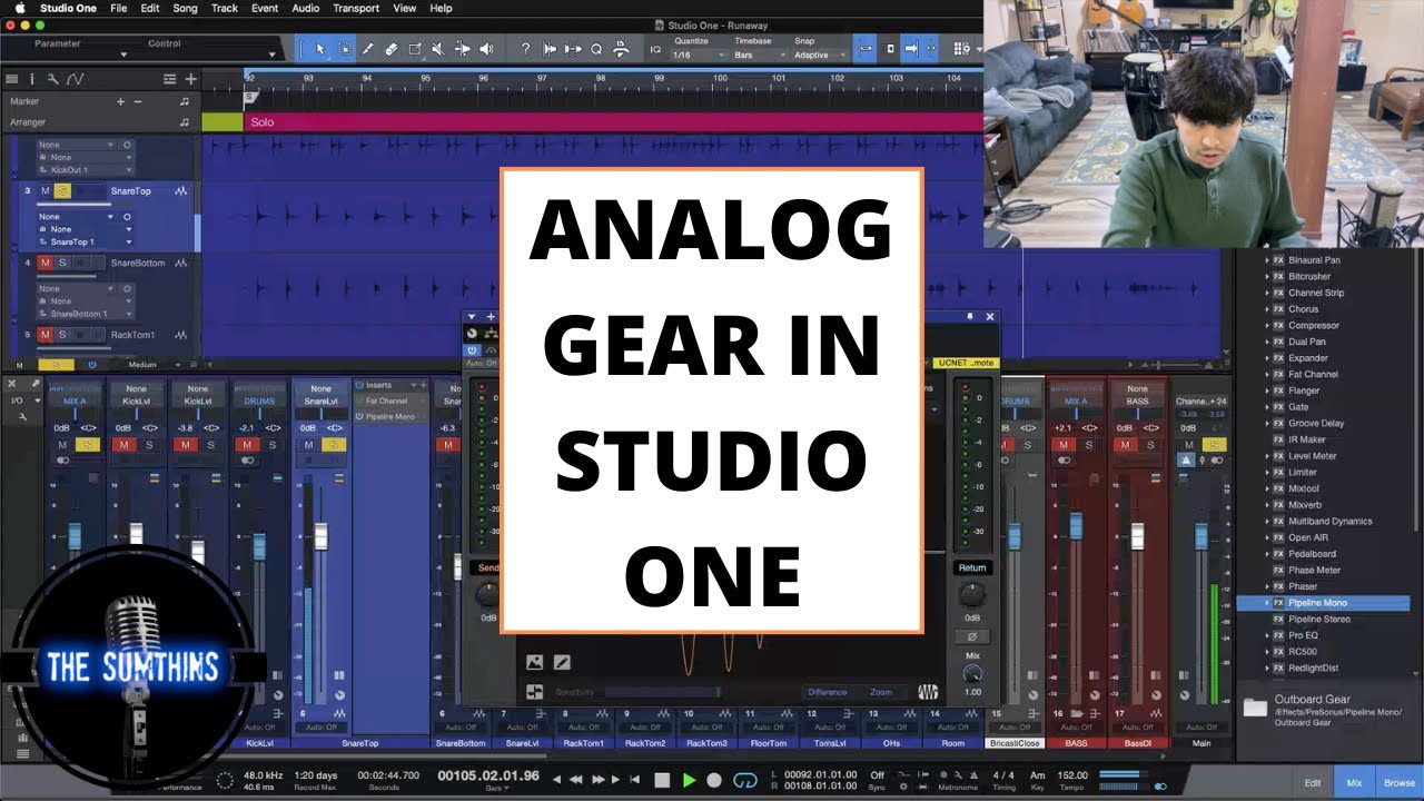 How To Use Outboard Gear In Studio One With Pipeline XT