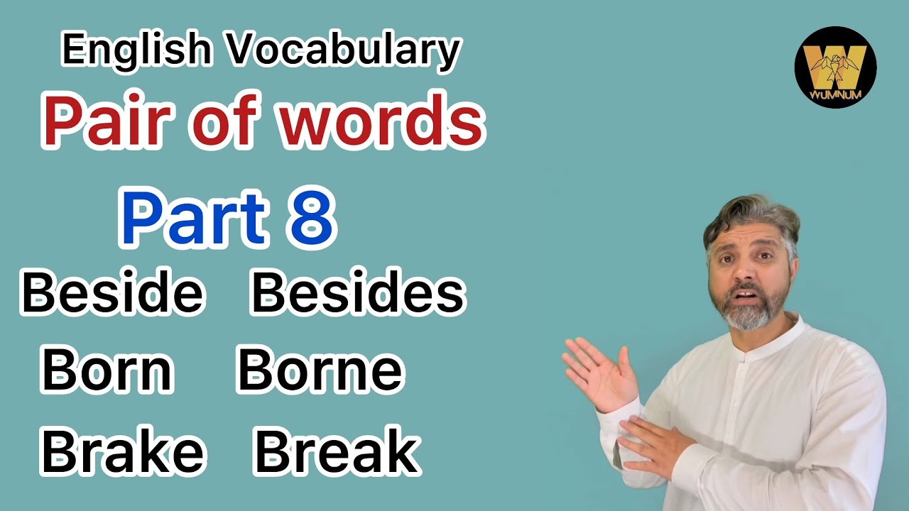 English Vocabulary: Pair of words. Part 8
