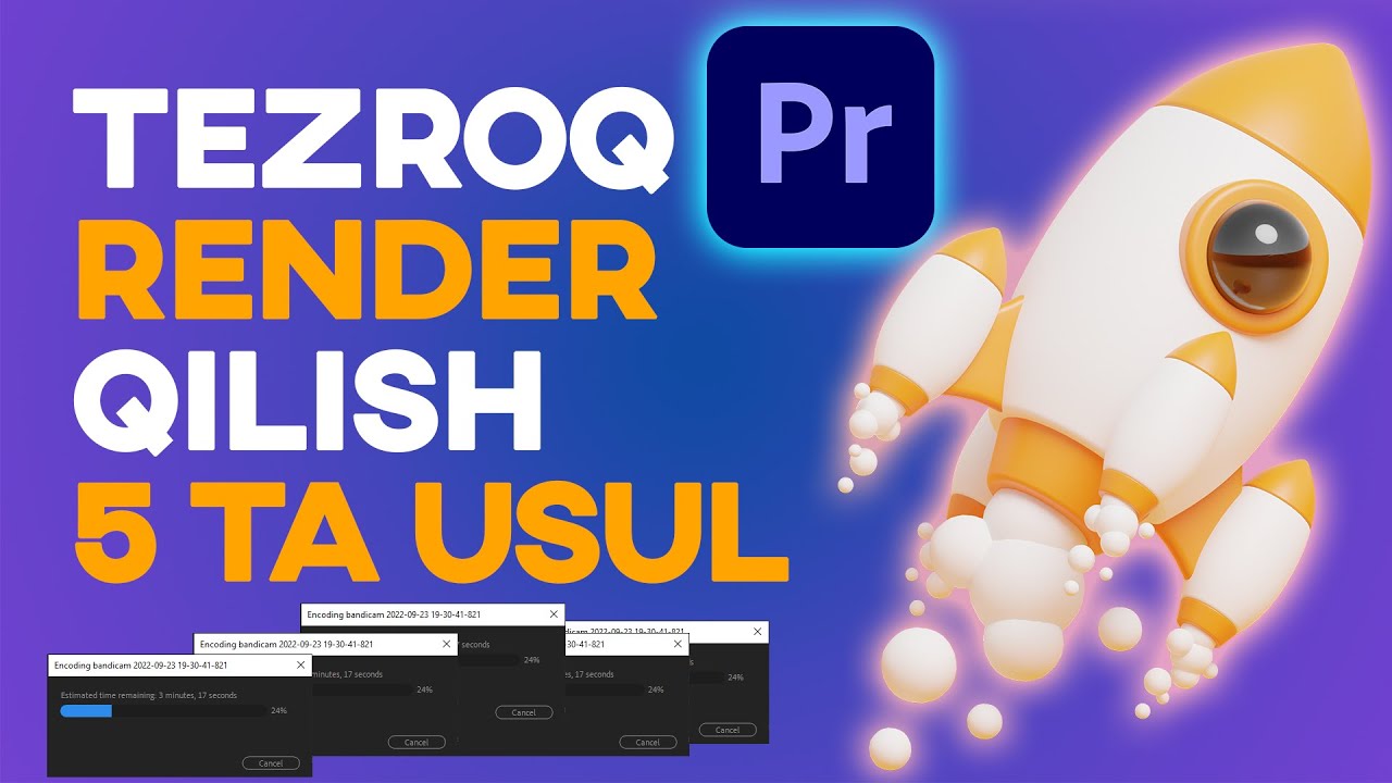 PREMIERE PRO RENDERNI TEZLASHTIRIUVCHI 5 TA USUL
