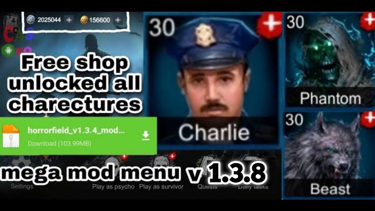 Horrorfield mod menu v 1.12.8 - How to activate licence of caspo's mods -How to install full details