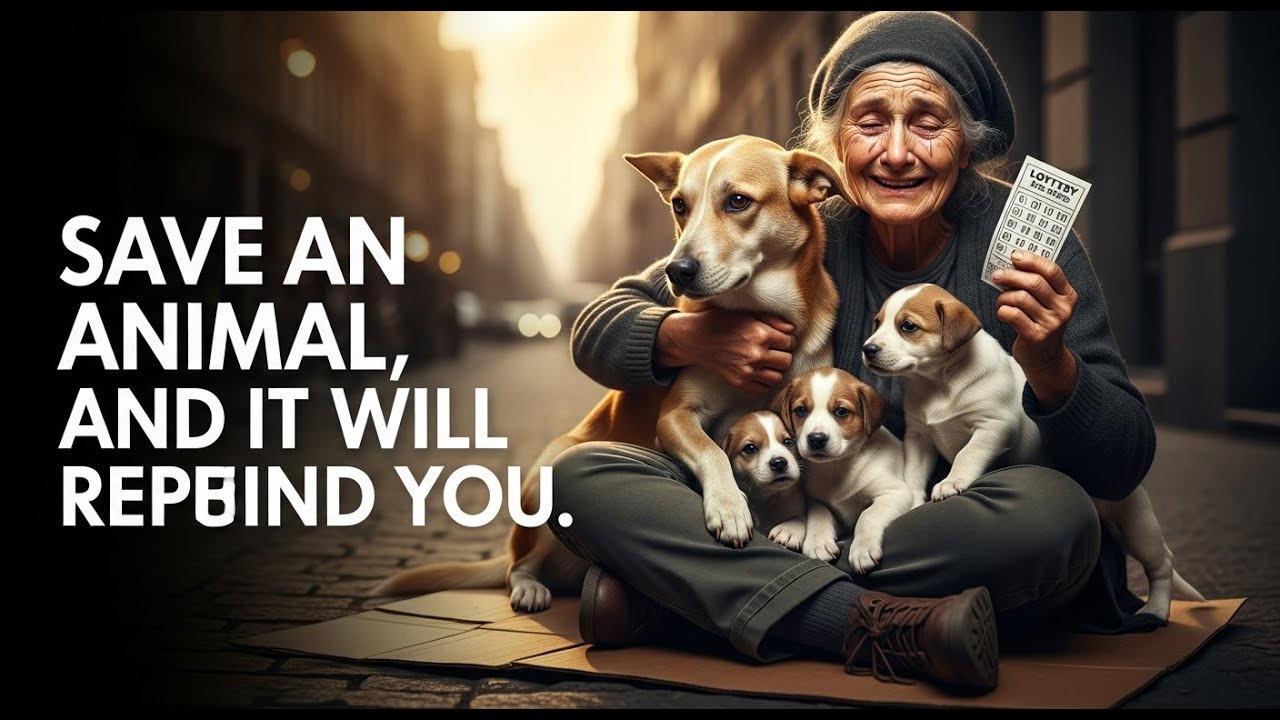 Unbelievable! The mother dog and her puppies repaid the old woman's kindness in an unexpected way!