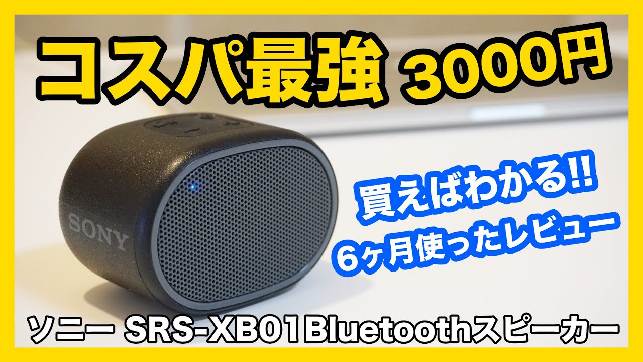 【コスパ最強】安くておすすめ！！Bluetoothスピーカー  ソニーSRS-XB01 レビュー　ブルートゥース コンパクト　ゲーミングモニターやZOOM会議 オンラインミーティングに最適