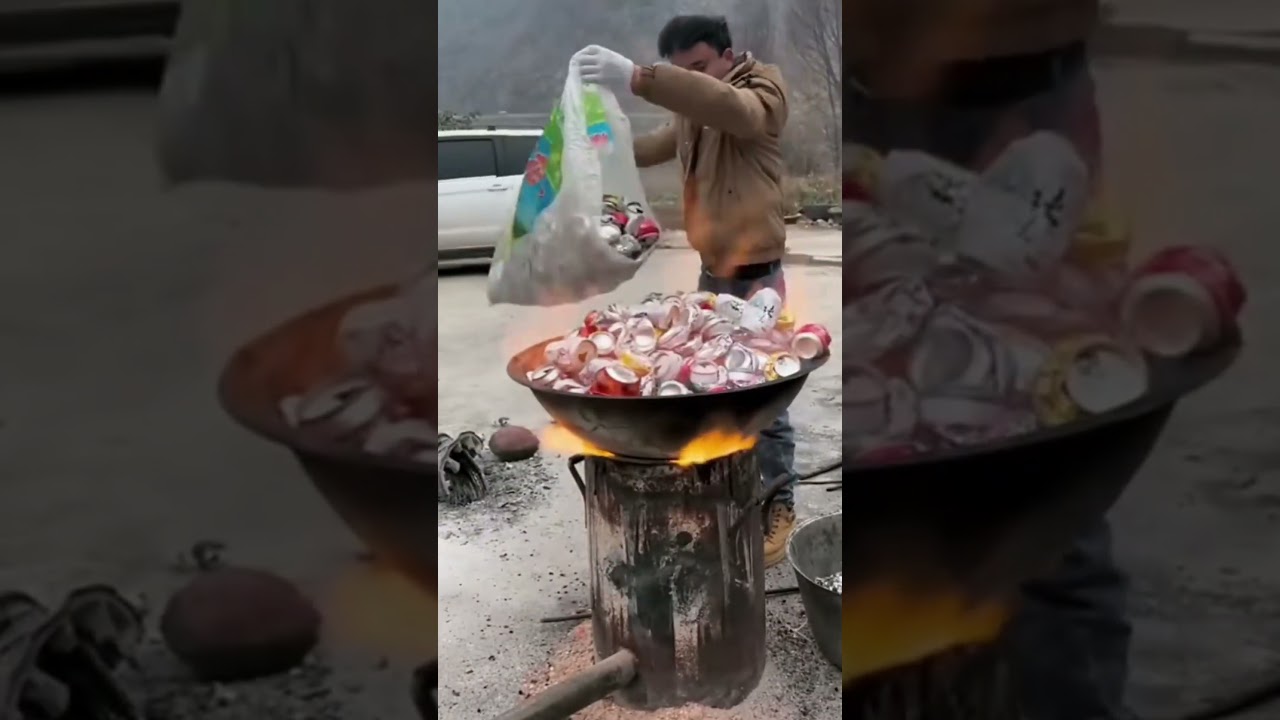 Cara Orang China Melebur Kaleng Bekas