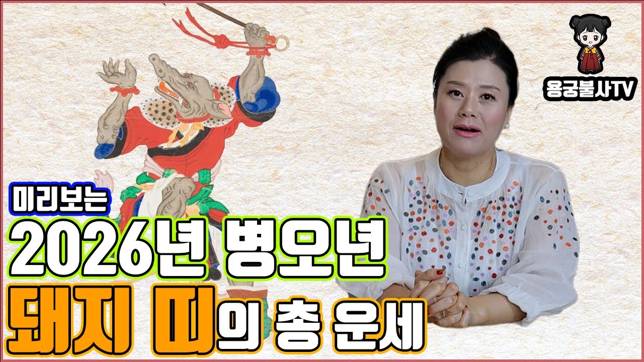 [용궁불사] 미리보는  2026년 병오년  돼지 띠  총운세(재물운,직장.사업운,연애운,건강운)