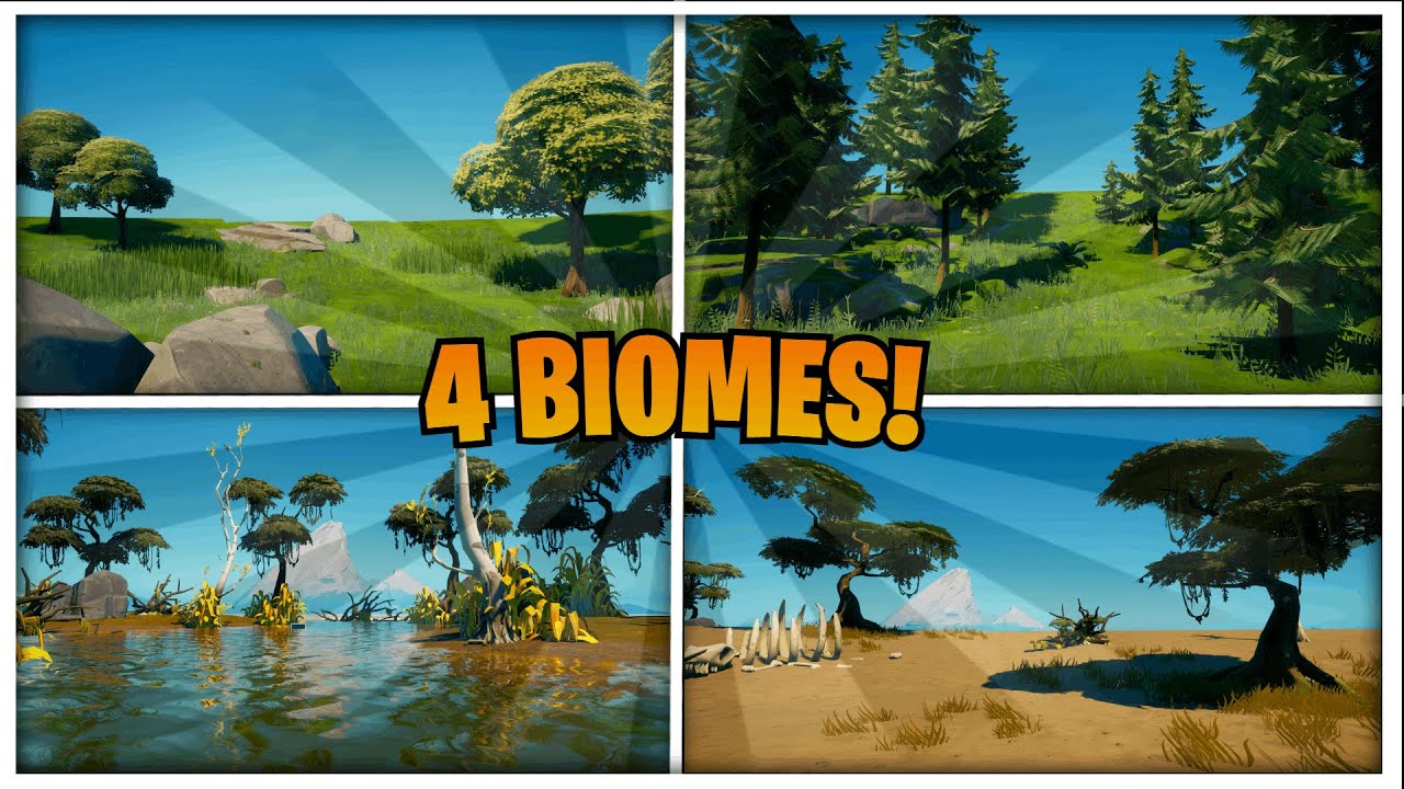 How to make THE 4 BEST BIOMES in Fortnite Creative!