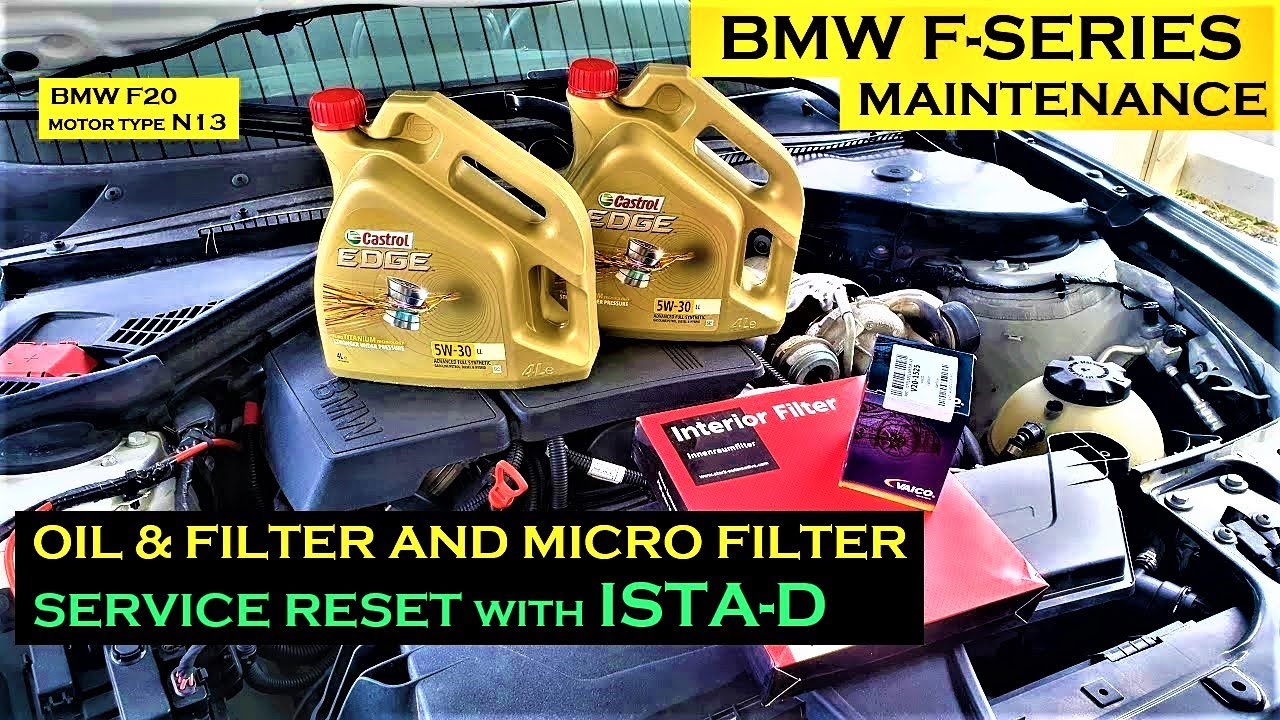 OILSERVICE & MICRO FILTER with service RESET with ISTA-D - BMW F20 engine N13