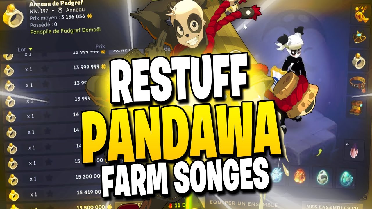 RESTUFF LE PANDA POUR FARM SONGE ET FARM LES LEGENDES !!